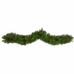 New 🛒 Nearly Natural 6' Colorado Fir 🎄 Christmas Garland With 50 Lights 🔥 -Nearly Natural Sales unnamed file 2252