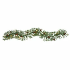 Cheapest 🌟 Nearly Natural 6' North Carolina Pine 🎅 Christmas Garland W/ 30 Lights ✨