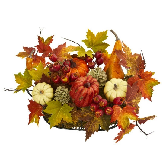 Discount π Nearly Natural 9β Pumpkin/Gourd/Berry/Leaf Artificial Arrangement π 4 Discount π Nearly Natural 9β Pumpkin/Gourd/Berry/Leaf Artificial Arrangement π - Image 2