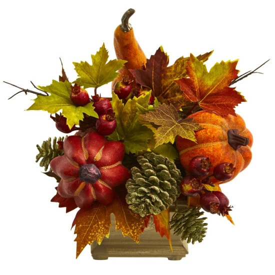 Deals π₯° Nearly Natural 11β Pumpkin/Gourd/Berry/Leaf Artificial Arrangement π 4 Deals π₯° Nearly Natural 11β Pumpkin/Gourd/Berry/Leaf Artificial Arrangement π - Image 2