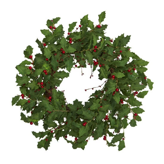 Deals π Nearly Natural 28β Holly Berry Artificial Wreath π 3 Deals π Nearly Natural 28β Holly Berry Artificial Wreath π