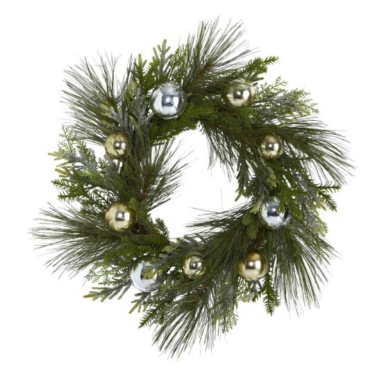 Cheapest β Nearly Natural 26 In. Sparkling Pine Artificial Wreath With Ornaments π€© 3 Cheapest β Nearly Natural 26 In. Sparkling Pine Artificial Wreath With Ornaments π€©