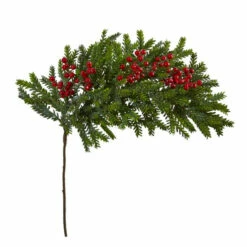 Brand new 🎉 Nearly Natural 34” Pine And Berries Artificial Hanging Plant 3-pack 🎁 -Nearly Natural Sales unnamed file 2317