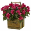 Top 10 🔔 Nearly Natural 18" Bougainvillea In Rustic Wood Planter ✔️