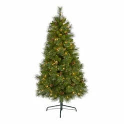Hot Sale ✨ Nearly Natural 5’ Golden Tip Pine Artificial ❄ Christmas Tree W/ Lights 🤩