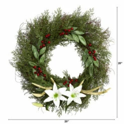 Cheap β Nearly Natural 20β Cedar, Antlers, Lily And Ruscus With Berries Wreath π 7 Cheap β Nearly Natural 20β Cedar, Antlers, Lily And Ruscus With Berries Wreath π -Nearly Natural Sales unnamed file 2372