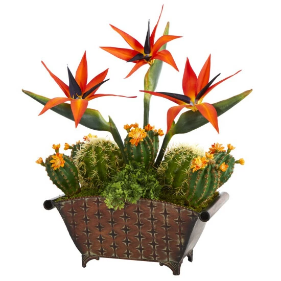 Buy π Nearly Natural 21β Bird Of Paradise And Cactus Artificial Plant π 3 Buy π Nearly Natural 21β Bird Of Paradise And Cactus Artificial Plant π