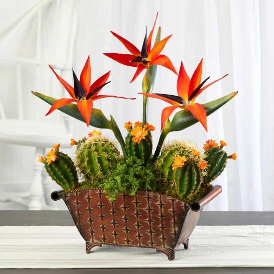 Buy π Nearly Natural 21β Bird Of Paradise And Cactus Artificial Plant π 5 Buy π Nearly Natural 21β Bird Of Paradise And Cactus Artificial Plant π - Image 3