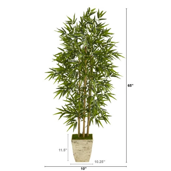 Best deal π₯° Nearly Natural 65β Bamboo Artificial Tree In Country White Planter π― 4 Best deal π₯° Nearly Natural 65β Bamboo Artificial Tree In Country White Planter π― - Image 2