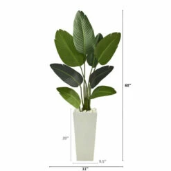 Best deal ✨ Nearly Natural 5’ Travelers Palm Artificial Tree In Tall White Planter ✔️ -Nearly Natural Sales unnamed file 2423