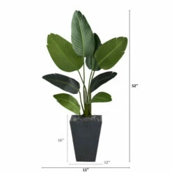 Buy 🥰 Nearly Natural 52” Travelers Palm Artificial Tree In Slate Planter 🔔 -Nearly Natural Sales unnamed file 2426