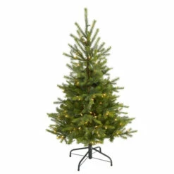 Promo 💯 Nearly Natural Artificial 🎄 Christmas Tree With Clear Lights 🔔