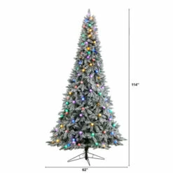 Budget ✔️ Nearly Natural Flocked Mountain Fir Tree With Lights ✔️ -Nearly Natural Sales unnamed file 2476
