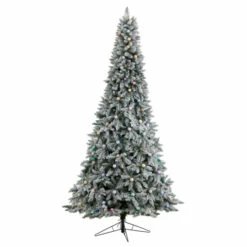 Budget ✔️ Nearly Natural Flocked Mountain Fir Tree With Lights ✔️ -Nearly Natural Sales unnamed file 2478
