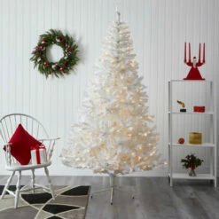 Coupon 👏 Nearly Natural White 🎁 Christmas Tree With Clear LED Lights 👏 -Nearly Natural Sales unnamed file 2499