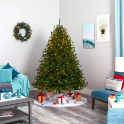 Best Sale 👍 Nearly Natural 7 Ft. Mountain Pine 🎁 Christmas Tree With 450 Lights 🔔 -Nearly Natural Sales unnamed file 252