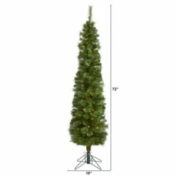 Promo 😉 Nearly Natural Green Pencil 🎄 Christmas Tree With 150 LED Lights 🥰 -Nearly Natural Sales unnamed file 2533