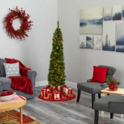 Promo 😉 Nearly Natural Green Pencil 🎄 Christmas Tree With 150 LED Lights 🥰 -Nearly Natural Sales unnamed file 2535