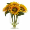 Budget ⌛ Nearly Natural 12” Sunflower Artificial Arrangement In Vase 🥰 -Nearly Natural Sales unnamed file 266