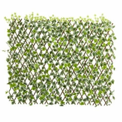 Cheap 😀 Nearly Natural English Ivy Expandable Fence UV-Resistant, Waterproof 🥰