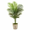 Outlet 🎉 Nearly Natural 5 Ft. Paradise Palm Artificial Tree In Farmhouse Planter 🔥 -Nearly Natural Sales unnamed file 330