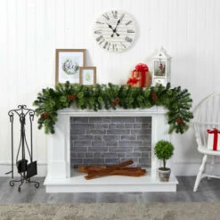 Buy 😍 Nearly Natural 6' 🔔 Christmas Garland With 50 Multicolored LED Lights 🎁 -Nearly Natural Sales unnamed file 364