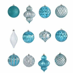 Hot Sale 😉 Nearly Natural Holiday Lux Shatterproof, 12 Count ❄ Christmas Tree Ornament Set, 100mm With Re-Useable Box ✔️ -Nearly Natural Sales unnamed file 37