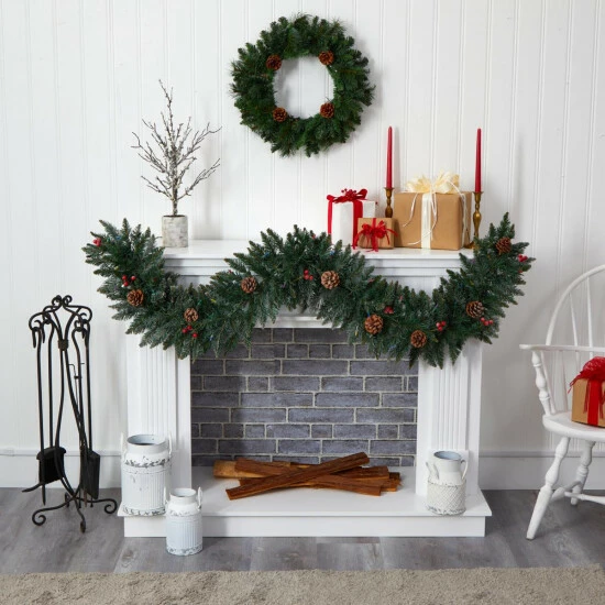 Coupon 𧨠Nearly Natural 6' Snow Dusted Artificial β Christmas Garland With Lights β 7 Coupon 𧨠Nearly Natural 6' Snow Dusted Artificial β Christmas Garland With Lights β - Image 5