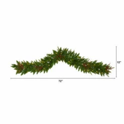 Coupon 🛒 Nearly Natural 6' 🔔 Christmas Pine Artificial Garland With 50 Warm White LED Lights And Berries 👍 -Nearly Natural Sales unnamed file 382