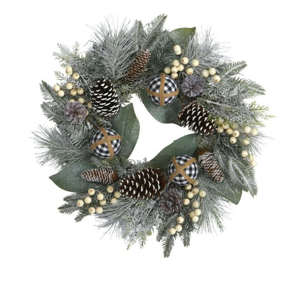 Best Sale β€οΈ Nearly Natural 24 In. Snow Tipped Holiday Artificial Wreath Ornaments π 3 Best Sale β€οΈ Nearly Natural 24 In. Snow Tipped Holiday Artificial Wreath Ornaments π