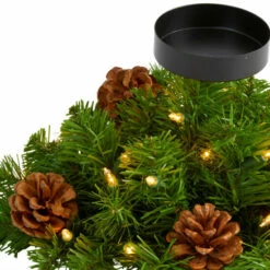 Cheap ❤️ Nearly Natural 16 In. 🔔 Christmas Pine Candelabrum With 35 Lights And Pine Cones ❤️ -Nearly Natural Sales unnamed file 391