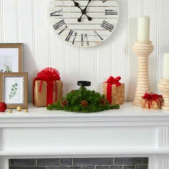 Cheap ❤️ Nearly Natural 16 In. 🔔 Christmas Pine Candelabrum With 35 Lights And Pine Cones ❤️ -Nearly Natural Sales unnamed file 392