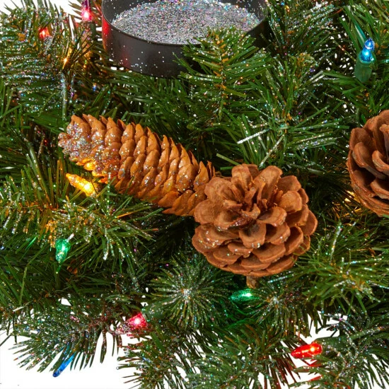 Best Sale β Nearly Natural 24 In. Flocked And Glittered Artificial π Christmas Double Candelabrum With 35 Multicolored Lights And π 6 Best Sale β Nearly Natural 24 In. Flocked And Glittered Artificial π Christmas Double Candelabrum With 35 Multicolored Lights And π - Image 4