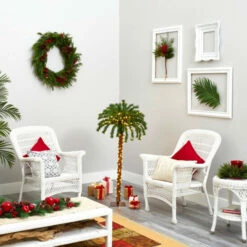 Brand new 🔥 Nearly Natural 4 Ft. 🎁 Christmas Palm Artificial Tree With 150 Warm White LED Lights 😉 -Nearly Natural Sales unnamed file 411