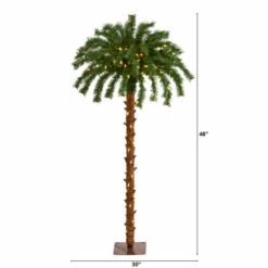 Brand new 🔥 Nearly Natural 4 Ft. 🎁 Christmas Palm Artificial Tree With 150 Warm White LED Lights 😉 -Nearly Natural Sales unnamed file 415