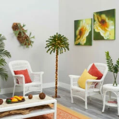 Promo 👏 Nearly Natural 5 Ft. 🎅 Christmas Palm Artificial Tree With 150 Warm White LED Lights 🎁 -Nearly Natural Sales unnamed file 422