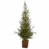 Wholesale 🧨 Nearly Natural 4 Ft. Alpine Natural Look Artificial 🎄 Christmas Tree In Wood Planter With Pine Cones ❤️ -Nearly Natural Sales unnamed file 434