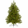 Best deal 👍 Nearly Natural 4' Cambridge Spruce Flat Back Artificial ❄ Christmas Tree With 100 Warm White Multifunction LED Lights 🎉