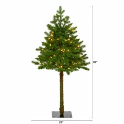 New ⌛ Nearly Natural 3' Swiss Alpine Artificial 🎄 Christmas Tree With 50 Clear LED Lights And 60 Bendable Branches ✔️ -Nearly Natural Sales unnamed file 464