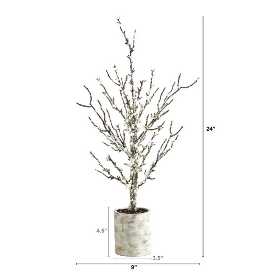Cheap π Nearly Natural 24 In. Snowed Twig Artificial Tree In Decorative Planter π 4 Cheap π Nearly Natural 24 In. Snowed Twig Artificial Tree In Decorative Planter π - Image 2