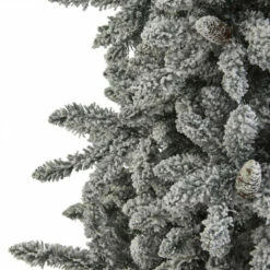 Outlet 🎁 Nearly Natural 7.5 Ft. Flocked Livingston Fir Artificial 🎄 Christmas Tree With Pine Cones And 500 Clear Warm LED Ligh ❤️ -Nearly Natural Sales unnamed file 480