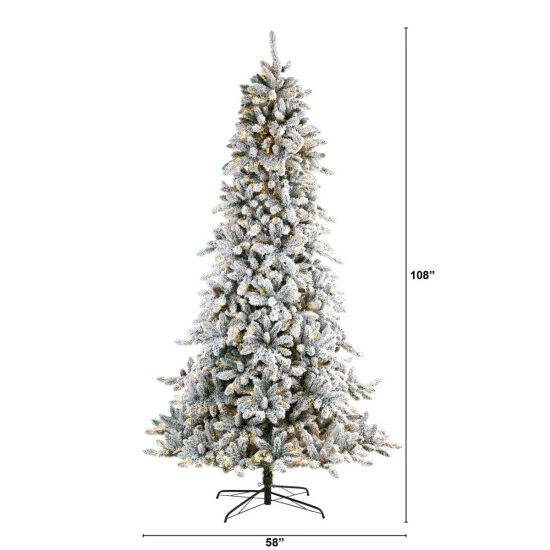 Flash Sale π€© Nearly Natural 9 Ft. Flocked Livingston Fir Artificial π Christmas Tree With Pine Cones And 650 Clear Warm LED Lights π₯ 7 Flash Sale π€© Nearly Natural 9 Ft. Flocked Livingston Fir Artificial π Christmas Tree With Pine Cones And 650 Clear Warm LED Lights π₯ - Image 5