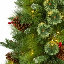 Brand new 😍 Nearly Natural 5 Ft. Montana Mixed Pine Artificial 🎄 Christmas Tree With Pine Cones, Berries And 250 Clear LED Lights 🎁 -Nearly Natural Sales unnamed file 500