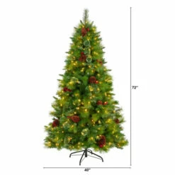 Best deal 🎁 Nearly Natural 6 Ft. Montana Mixed Pine Artificial 🔔 Christmas Tree With Pine Cones, Berries And 350 Clear LED Lights 🌟 -Nearly Natural Sales unnamed file 507
