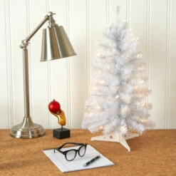 Best Sale 🤩 Nearly Natural 2 Ft. White Artificial 🎁 Christmas Tree With 35 LED Lights And 72 Bendable Branches 🔥 -Nearly Natural Sales unnamed file 521