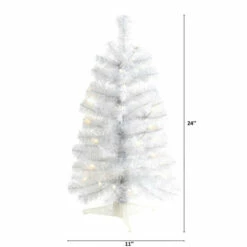 Best Sale 🤩 Nearly Natural 2 Ft. White Artificial 🎁 Christmas Tree With 35 LED Lights And 72 Bendable Branches 🔥 -Nearly Natural Sales unnamed file 524