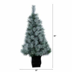 Cheapest 😉 Nearly Natural 4' Snowy Mountain Pine Artificial ❄ Christmas Tree With 150 LED Lights And Decorative Planter 👏 -Nearly Natural Sales unnamed file 538