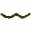 Hot Sale 🥰 Nearly Natural 9 Ft. Bow And Pinecone Artificial 🔔 Christmas Garland With 35 Clear LED Lights 💯 -Nearly Natural Sales unnamed file 551