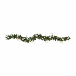 Deals π Nearly Natural 9 Ft. Ornament And Pinecone Artificial π Christmas Garland With 50 Clear LED Lights π