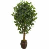 New 🥰 Nearly Natural 6 Ft. Ficus Artificial Tree In Decorative Planter ⌛ -Nearly Natural Sales unnamed file 56